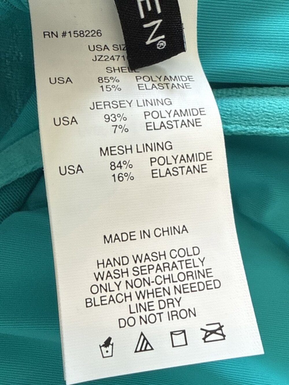 Jantzen Size 20 W Blue One Piece Freshwater Ombré Swimsuit Underwire Adjustable - Picture 8 of 11